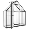 Outsunny 5.5 x 2ft Polycarbonate Greenhouse, Quick Setup Walk in Green House, Push Door, Adjustable Roof Vent, Rain Gutter, Black