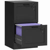 HOMCOM 2-Drawer Filing Cabinet with Lock - Black
