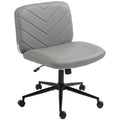Home Office Desk Chair Height Adjustable Swivel Chair Cross Legged Wide Seat Swivel Wheels Grey