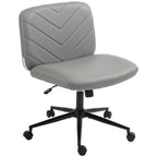 Home Office Desk Chair Height Adjustable Swivel Chair Cross Legged Wide Seat Swivel Wheels Grey