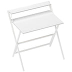 81.5 cm Folding Computer Desk with Monitor Shelf - White