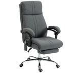 Vinsetto High Back Vibration Massage Office Chair with Footrest, Heated, Grey