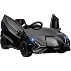 Lamborghini Sian Licensed Electric Car for Kids, 12V Kids Electric Ride on Car with Dual Motors, Remote Control, Black
