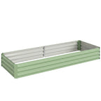 Outsunny Metal Raised Garden Bed Planter Box Outdoor Planters for Growing Flowers, Herbs, Green, Light Green