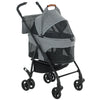 PawHut Pet Stroller, Foldable Dog Cat Stroller with Detachable Carrier, Wheels, Storage Basket, Secure Leash