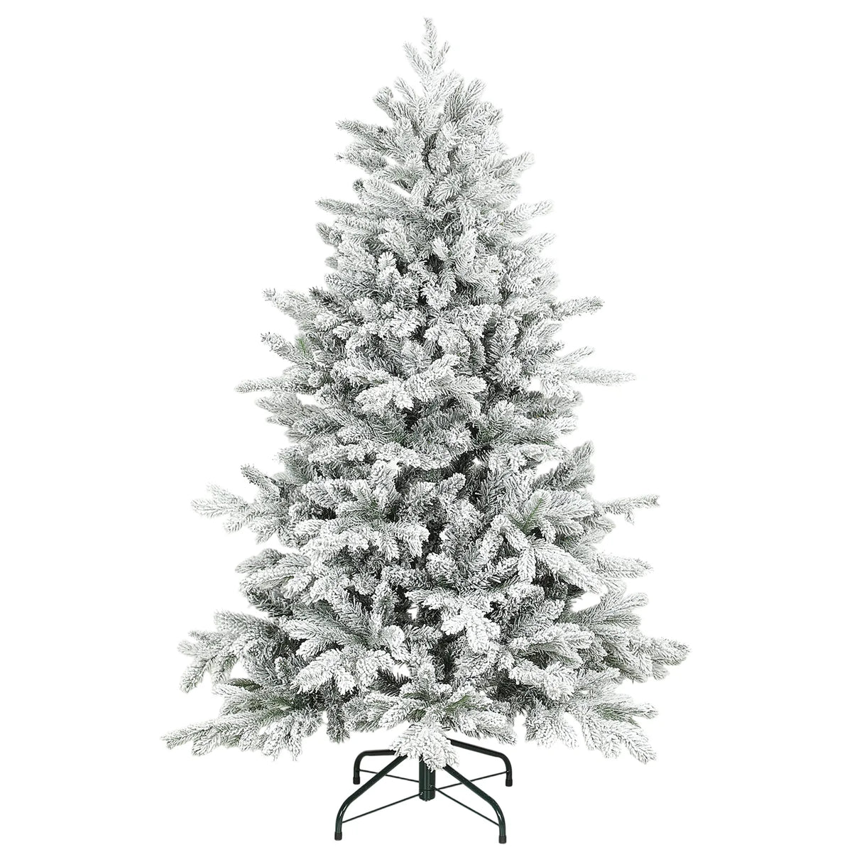 HOMCOM 5ft Snow Flocked Artificial Christmas Tree