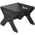 Outsunny 2-In-1 Portable BBQ Grill and Camping Fire Pit, Tabletop Charcoal Barbecue Grill with Gripper, Gloves and Carry Bag