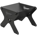 Outsunny 2-In-1 Portable BBQ Grill and Camping Fire Pit, Tabletop Charcoal Barbecue Grill with Gripper, Gloves and Carry Bag