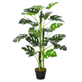 Artificial Monstera Tree 21 Leaves Palm Tree for Indoor Outdoor 1m