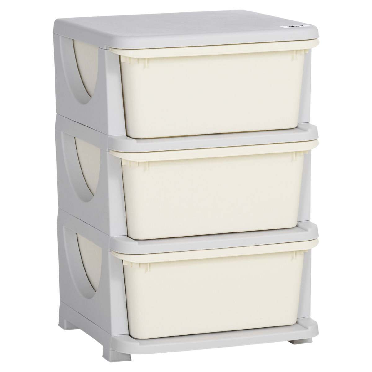 Kids Storage Unit with Three Drawers Three-Tier Chest Vertical Dresser