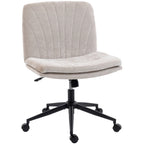 Criss Cross Chair with Wheels, No Arms - Beige