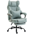 Executive Office Chair, Leathaire Big and Tall Office Chair 180 kg with Wide Seat, Reclining, Lumbar Support, Blue