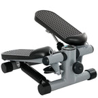 SPORTNOW Mini Stepper, Compact Step Machine Exerciser for Home Workouts, with Resistance Bands, LCD Monitor, Non-Slip Pedals