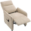 Recliner Armchair, Push Back Recliner Chair with Massage & Heat, Adjustable Armrests, Dual Side Pockets, Beige