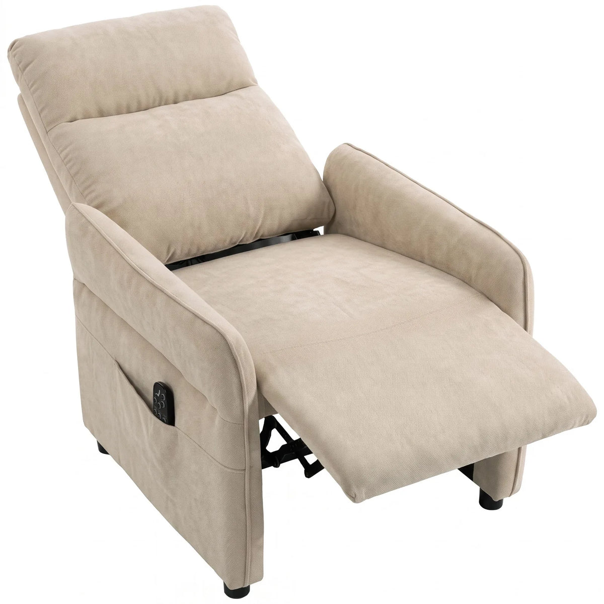 Push-Back Recliner with Massage & Heat — Beige