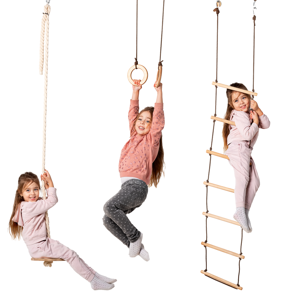 Wooden 3-in-1 Swing Set