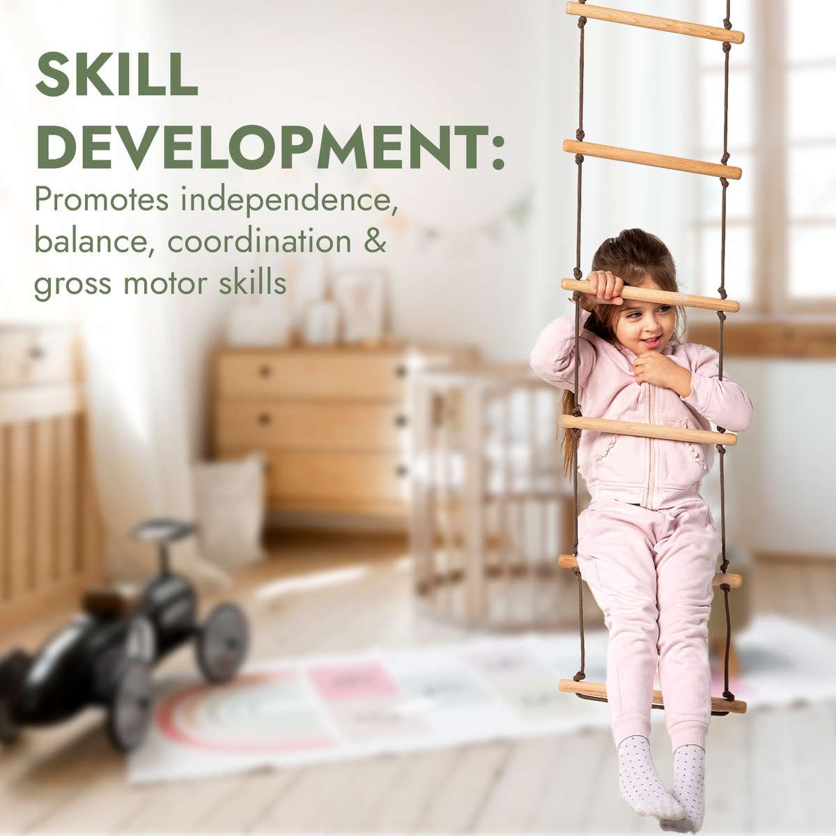 Wooden 3-in-1 Swing Set